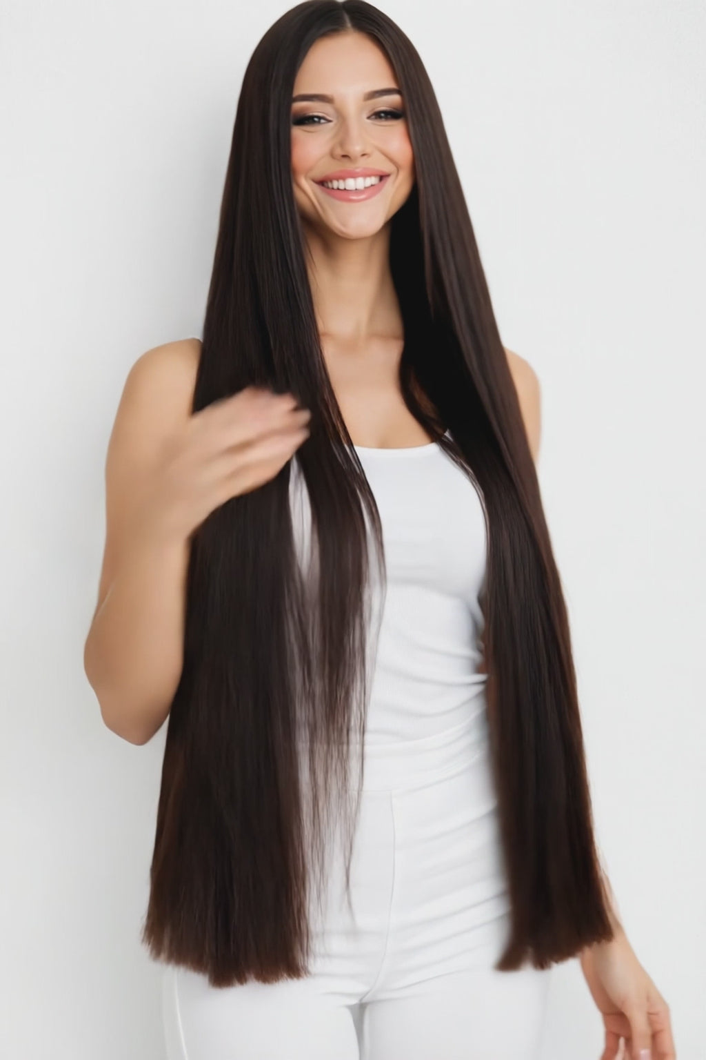 Black Straight Hair Extension 85 cm